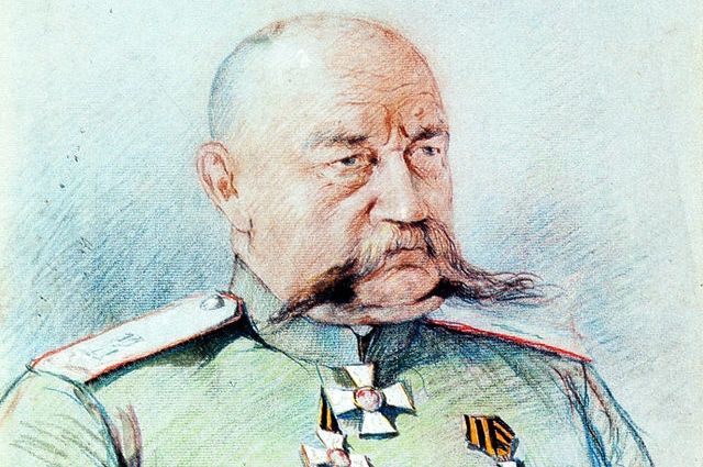 Генерал Н. Н. Юденич. Художник М. Мизернюк, 1916 г.