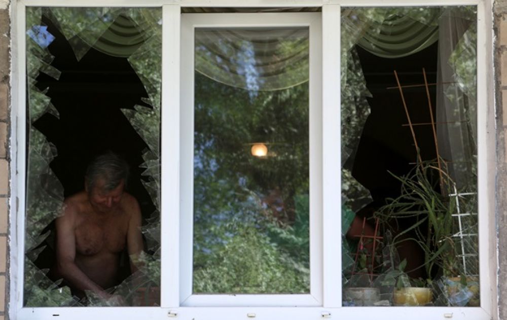 Донецк после мощного артобстрела