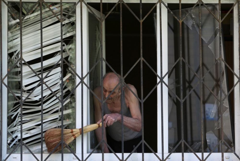 Донецк после мощного артобстрела