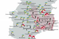 Карта АТО на Донбассе