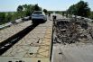 Временная переправа в Северодонецке