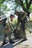 Учения морской пехоты и танковых войск на военном полигоне вблизи Болграда