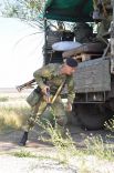 Учения морской пехоты и танковых войск на военном полигоне вблизи Болграда