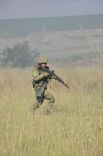 Учения морской пехоты и танковых войск на военном полигоне вблизи Болграда