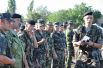 Учения морской пехоты и танковых войск на военном полигоне вблизи Болграда