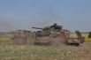 Учения морской пехоты и танковых войск на военном полигоне вблизи Болграда