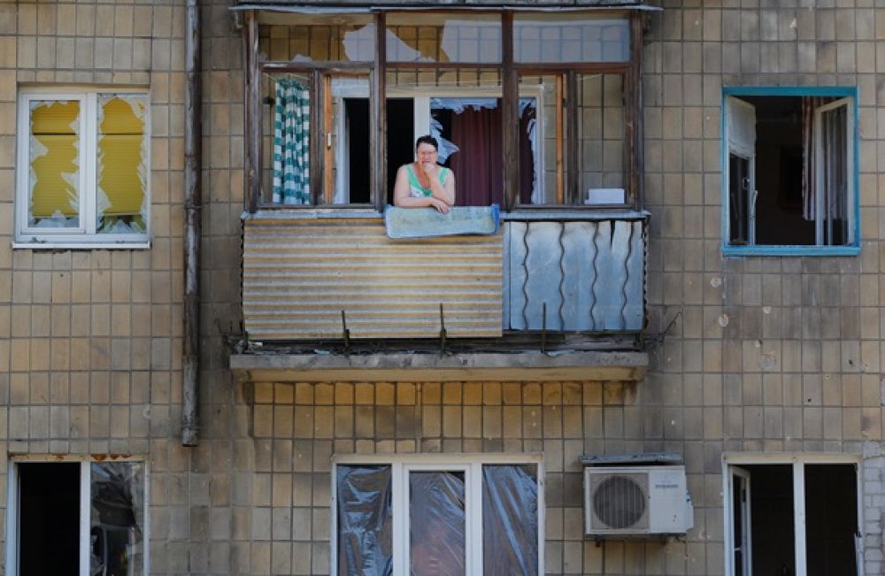Донецк после взрывов и пожаров