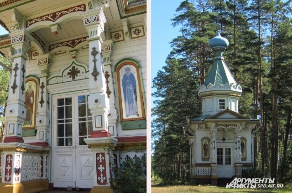 Часовня в честь Успения Божией Матери была возведена в 1899 году на месте молитвенных бдений преподобного Арсения.