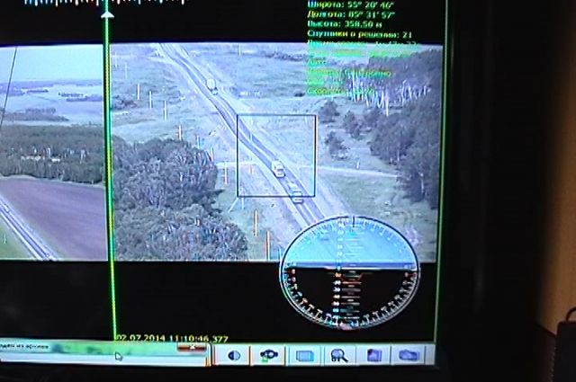 ОКО-1 передаёт изображение со своих камер на экран.