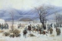 Фрагмент картины «Сражение у Шипки-Шейново 28 декабря 1877 года» (1894). Художник Алексей Кившенко.