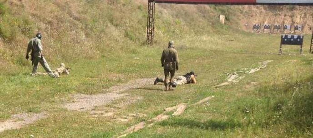 Последние тренировки новобранцев батальон «Киев-1» перед выездом в зону АТО
