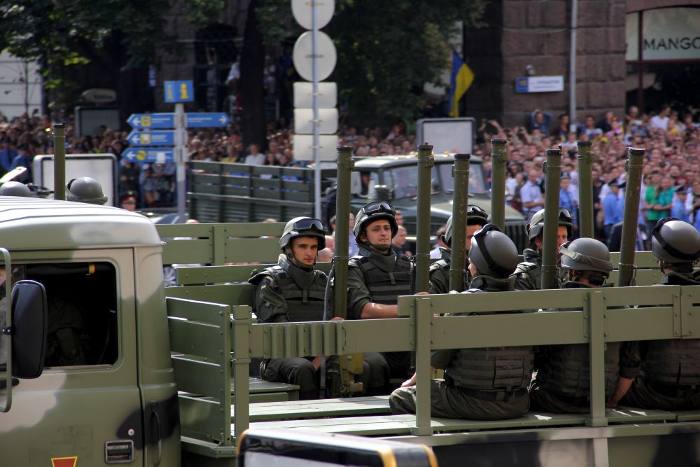 Военный парад ко Дню Независимости Украины в Киеве