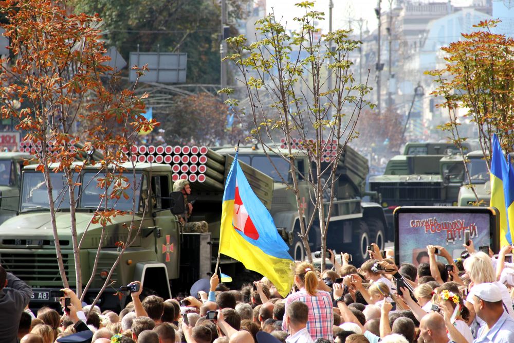Военный парад ко Дню Независимости Украины в Киеве