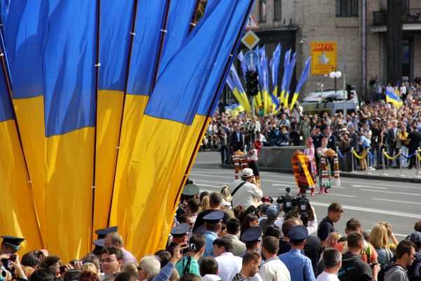 Военный парад ко Дню Независимости Украины в Киеве 