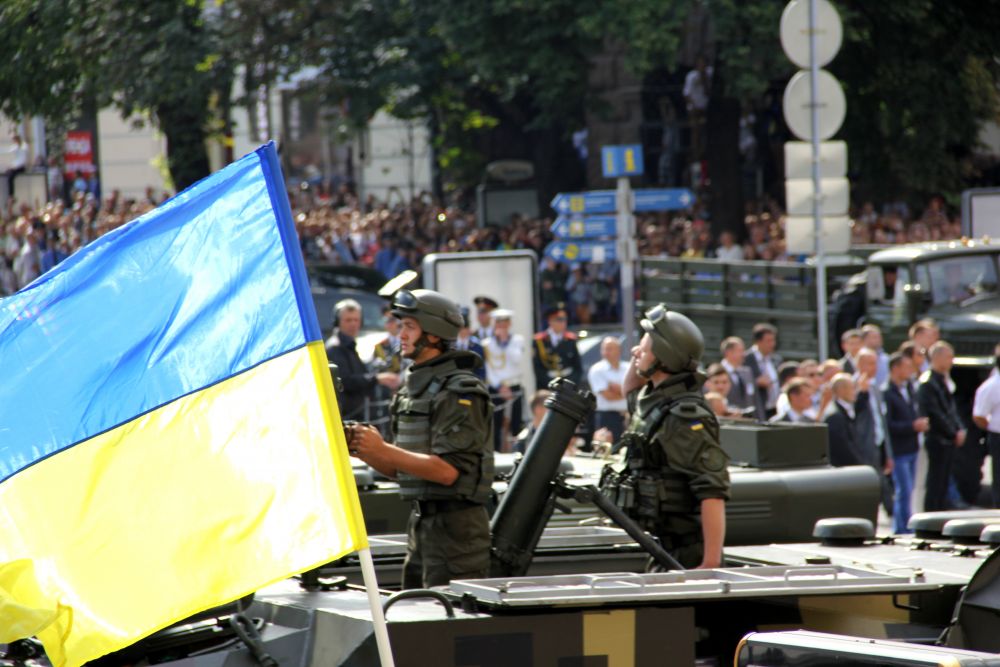 Военный парад ко Дню Независимости Украины в Киеве