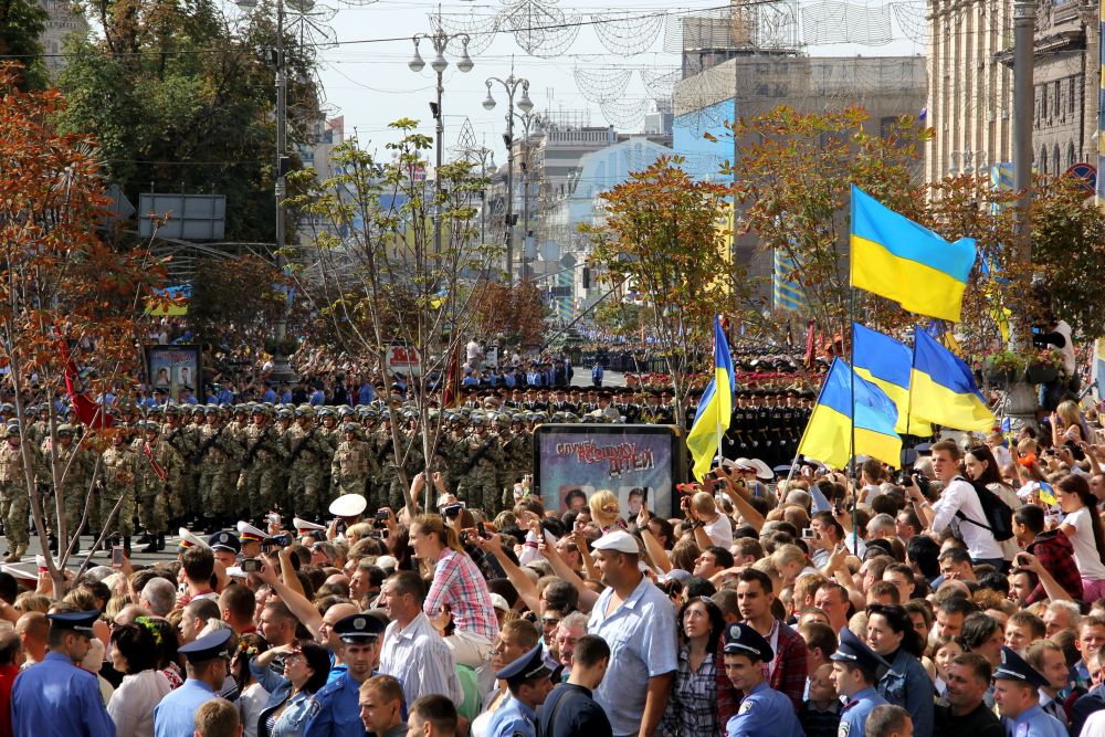 Военный парад ко Дню Независимости Украины в Киеве