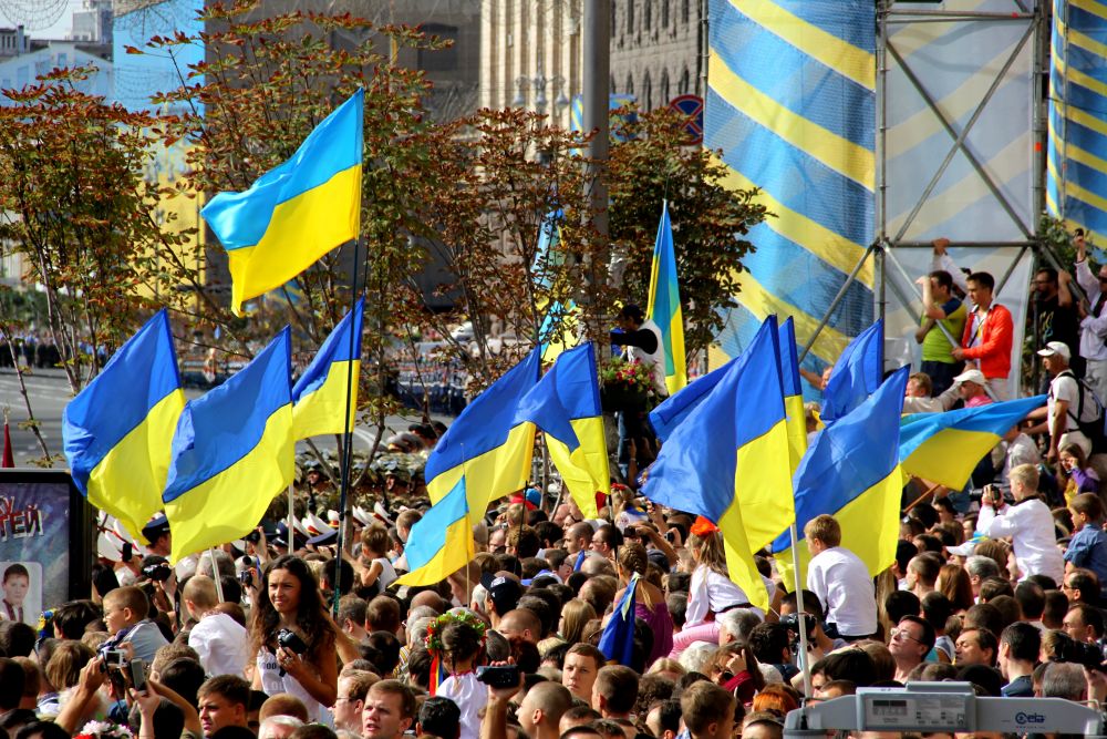 Военный парад ко Дню Независимости Украины в Киеве