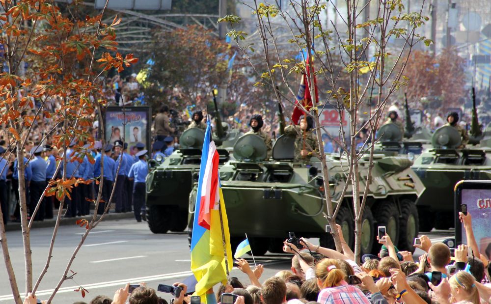 Военный парад ко Дню Независимости Украины в Киеве