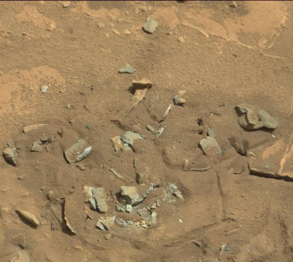 Сенсационная находка - подобие бедренной кости - была обнаружена марсоходом Curiosity 14 августа 2014 года. 