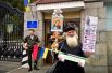 Под Минобороны в Киеве митингующие перекрыли Воздухофлотский проспект