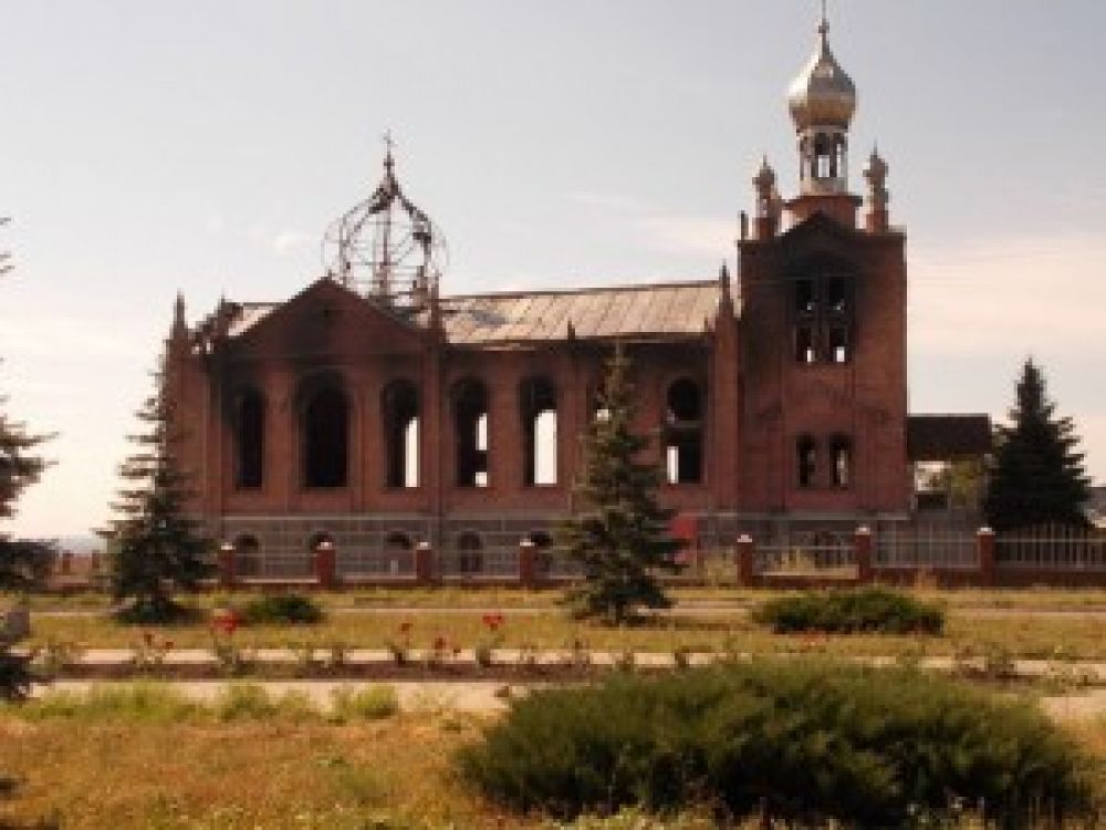 Разрушения в Луганской области
