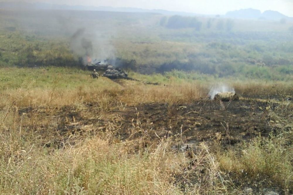 Уничтоженная бронетехника боевиков