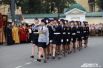 В честь праздника прошел парад курсантов высших военных учебных заведений.