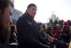 Виталий Кличко приехал на работу на велосипеде