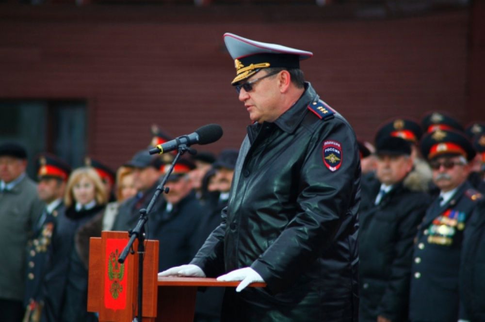 Перед гостями и полицейскими выступил Игорь Зубов - заместитель Министра внутренних дел РФ