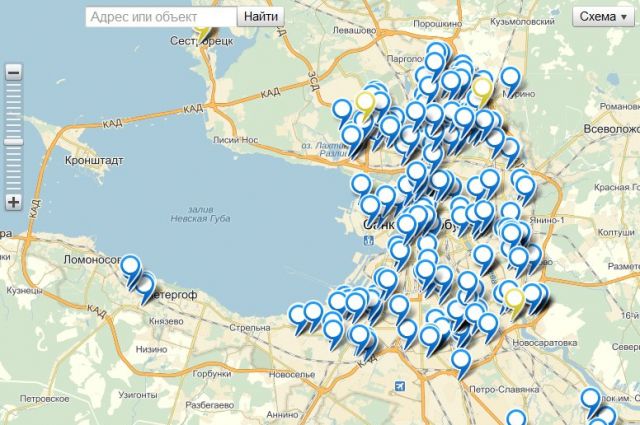 Погода в санкт петербурге интерактивная карта