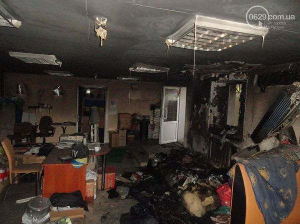 Сгорел офис волонтерской организации «Новый Мариуполь»
