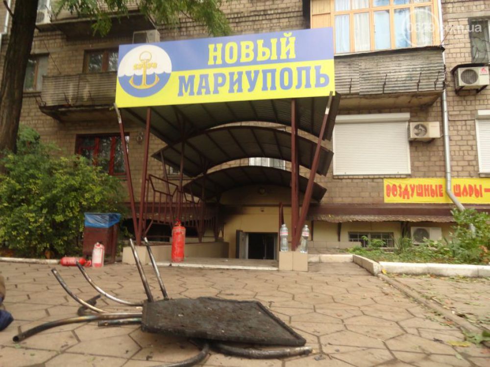 Сгорел офис волонтерской организации «Новый Мариуполь»