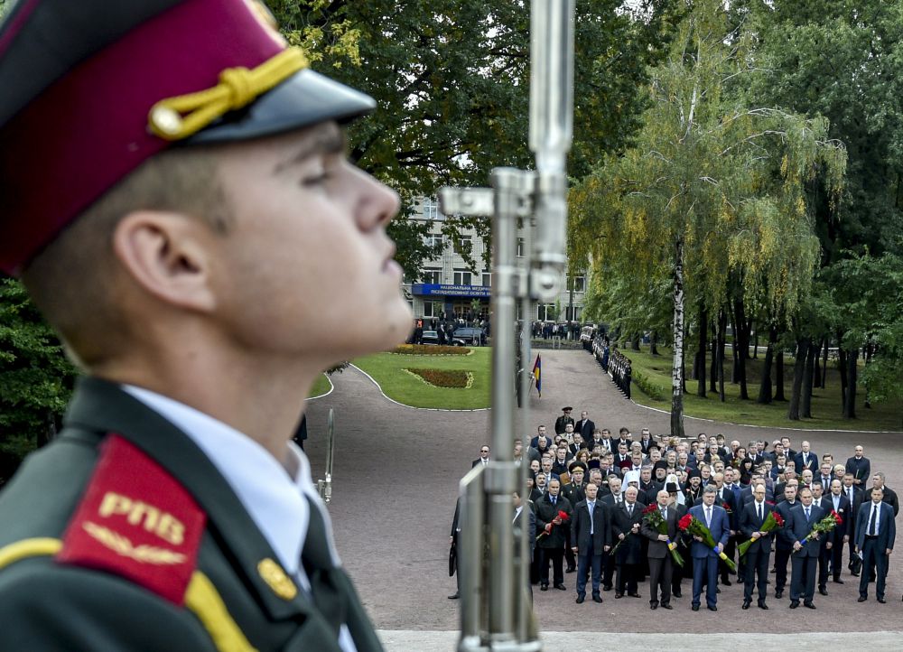 Церемония в Бабьем Яру в Киеве