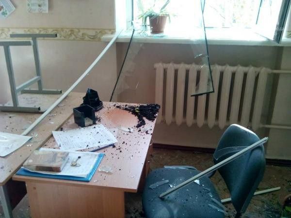 Как обстреляли школу в Донецке