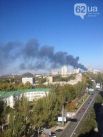 Над аэропортом Донецка клубы черного дыма