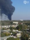 Над аэропортом Донецка клубы черного дыма