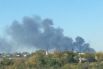 Над аэропортом Донецка клубы черного дыма