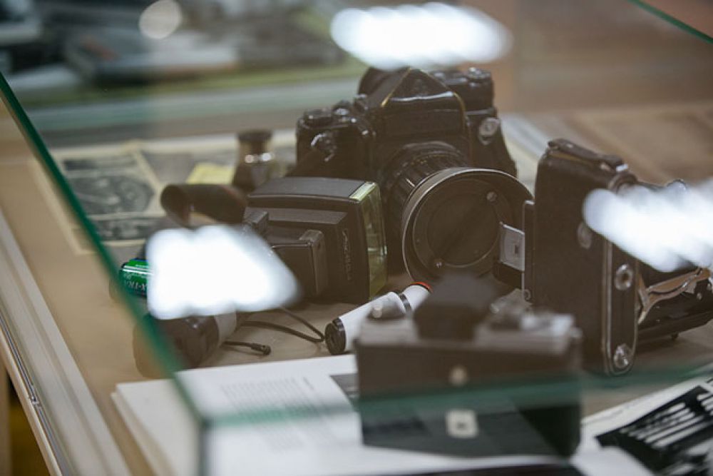 На выставке также были представлены фотоаппараты