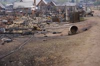 Поселок Дальний после пожара.