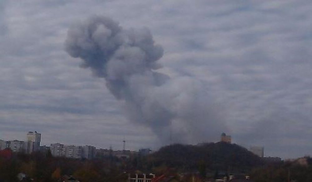 Взрыв на химзаводе в Донецке