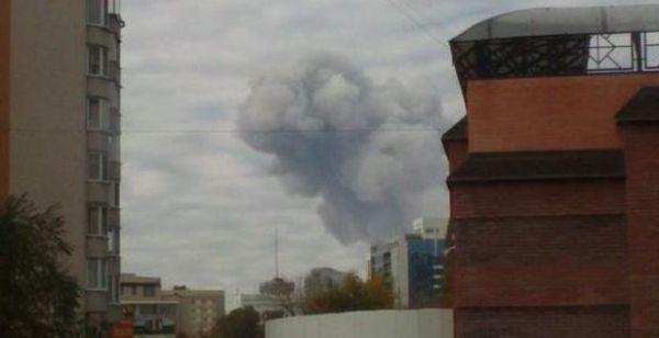 Взрыв на химзаводе в Донецке