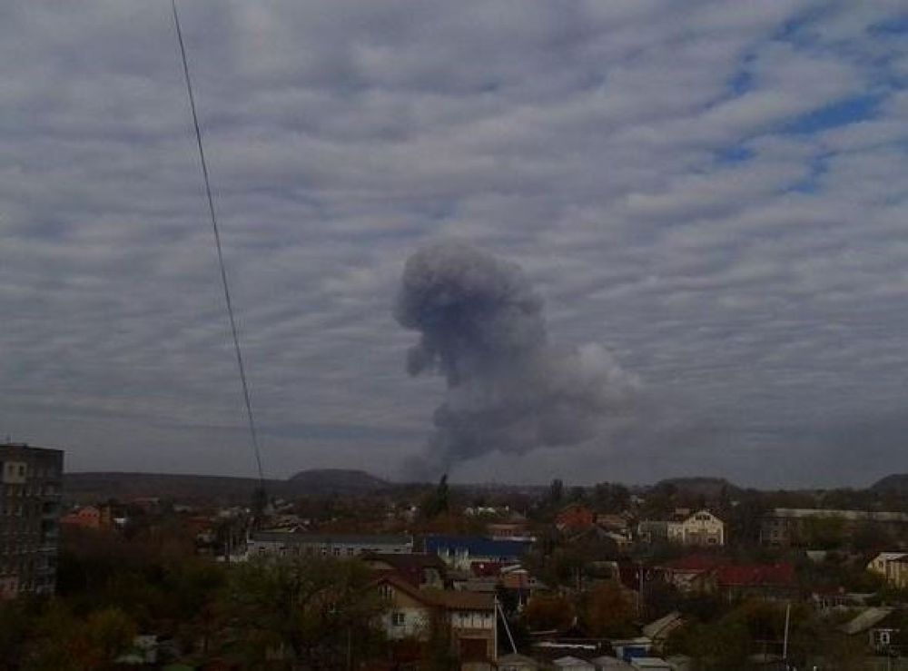 Взрыв на химзаводе в Донецке