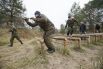 Тренировка военных и добровольцев на Марусином полигоне