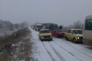 Первый снег в Украине