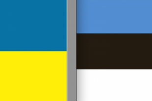 Флаги Украины и Эстонии