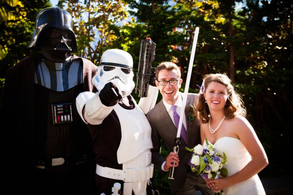 «Звездные войны» – одна из самых популярных свадебных тем. 