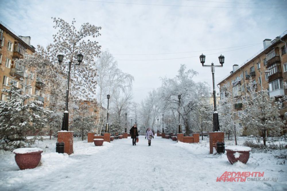 Зима в Омске.