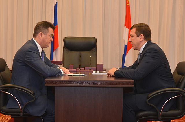 Встреча губернатора с Романом Титковым.