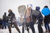 Битва в снежки в Киеве