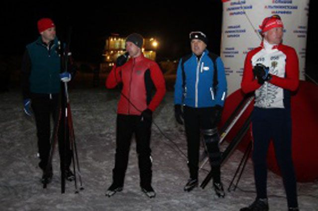 Открытие освещенной лыжной трассы в Ангарске.